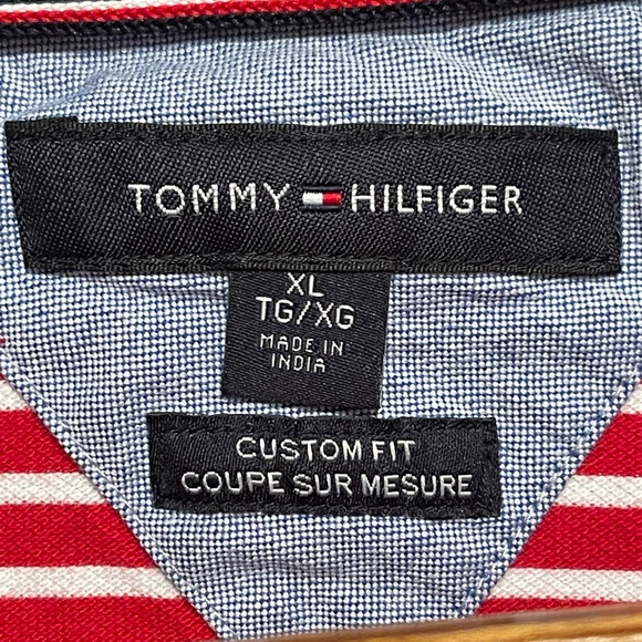 Tommy Hilfiger Custom Fit Polo Short Sleeve Shirt Size XL Embroidered Logo - Picture 6 of 9